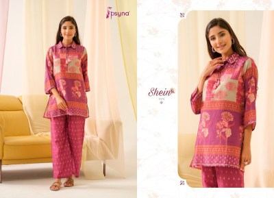 psyna by Shein vol 1 pure muslin printed trendy co ord  set catalogue at low rate Size wise Combo Set