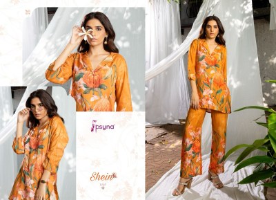 psyna by Shein vol 1 pure muslin printed trendy co ord  set catalogue at low rate Size wise Combo Set