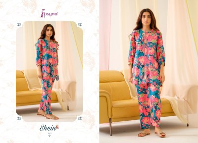 psyna by Shein vol 1 pure muslin printed trendy co ord  set catalogue at low rate Size wise Combo Set