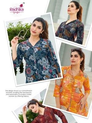 radhika lifestyle by cord vol 3 muslin print with siroski work co ord set catalog at wholesale price co ord set catalogs