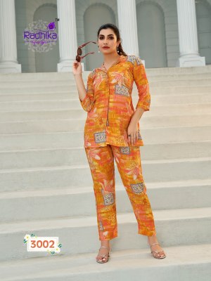 radhika lifestyle by cord vol 3 muslin print with siroski work co ord set catalog at wholesale price co ord set catalogs