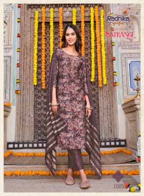 radhika lifestyle by satarangi vol 1 fancy printed kurti pant and dupatta catalog at wholesale price kurtis catalogs