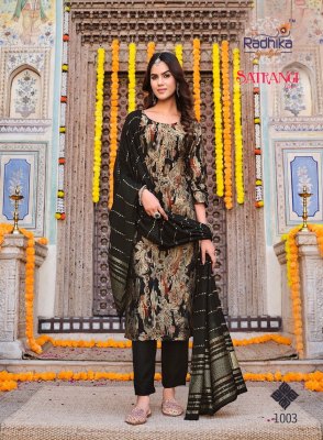 radhika lifestyle by satarangi vol 1 fancy printed kurti pant and dupatta catalog at wholesale price kurtis catalogs