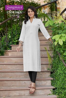 Rangmaya presents unicron chikan work wholesale kurti kurtis catalogs