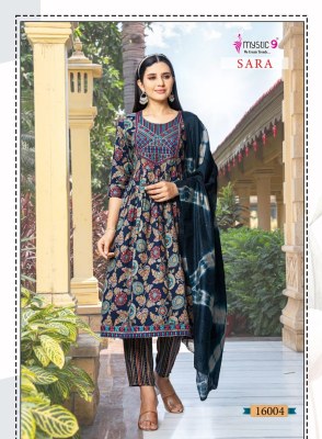 sara vol 16 by Mystic 9 Premium capsule reyon foil printed readymade suit catalogue at affordable rate readymade suit catalogs
