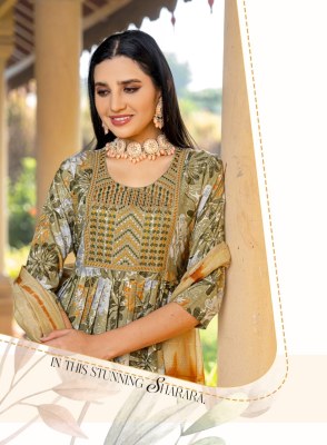 sara vol 16 by Mystic 9 Premium capsule reyon foil printed readymade suit catalogue at affordable rate readymade suit catalogs