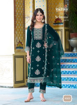 sehnaz vol 4 by radhika life style pure roman work kurti pant and dupatta catalogue  readymade suit catalogs