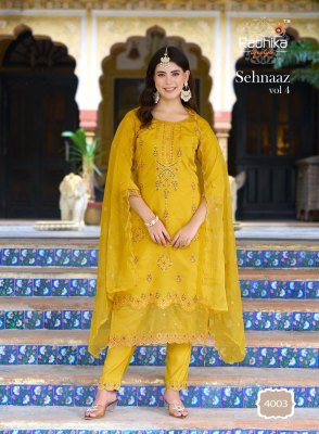 sehnaz vol 4 by radhika life style pure roman work kurti pant and dupatta catalogue  readymade suit catalogs