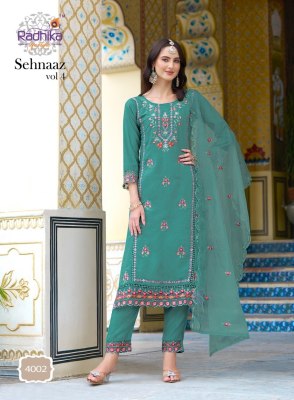 sehnaz vol 4 by radhika life style pure roman work kurti pant and dupatta catalogue  readymade suit catalogs