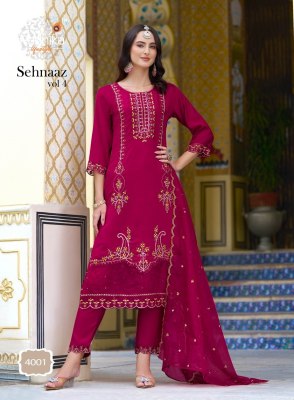 sehnaz vol 4 by radhika life style pure roman work kurti pant and dupatta catalogue  readymade suit catalogs