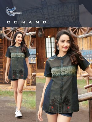 seriema by wonder pure cotton denim top catalog at wholsale rate western wear catalogs