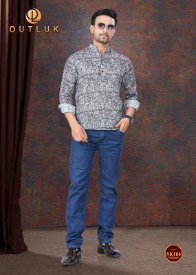 short kurta vol 2 by Outluk Pure linen Mens shirt catalogue at affordable rate mens shirts