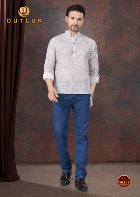 short kurta vol 2 by Outluk Pure linen Mens shirt catalogue at affordable rate mens shirts