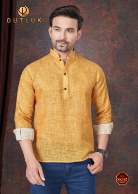 short kurta vol 2 by Outluk Pure linen Mens shirt catalogue at affordable rate mens shirts