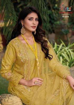 shree fab by R 1214 fancy embroidered readymade Pakistani suit catalogue at low rate readymade suit catalogs