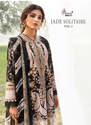 shree fab new jade solitaire vol 3  pure cotton patch work Pakistani suits wholesale  chiffon dupatta pakistani suit catalogs