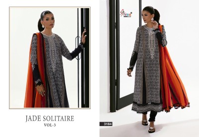 shree fab new jade solitaire vol 3  pure cotton patch work Pakistani suits wholesale  chiffon dupatta pakistani suit catalogs