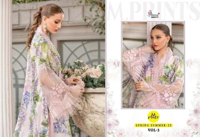 shree fab new launch m print spring summer  23 vol 03 pure cotton patches work Pakistani suits  chiffon dupatta  pakistani suit catalogs