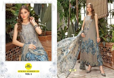 shree fab new launch m print spring summer  23 vol 03 pure cotton patches work Pakistani suits  chiffon dupatta  pakistani suit catalogs