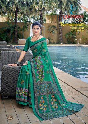 tamannah by lakhani cotton presenting premium cotton printed saree catalogue   sarees catalogs