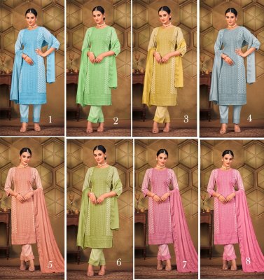 tunic house by magic star newly launch lucknowi work kurti pant and dupatta catalog at wholesale price kurtis catalogs