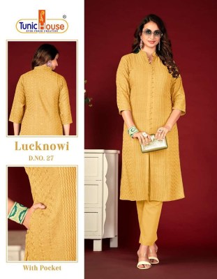 tunic house lucknowi lining chikankari Kurti with work combo size Kurti design wholesale  rate in Surat  kurtis catalogs