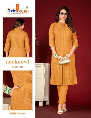 tunic house lucknowi lining chikankari Kurti with work combo size Kurti design wholesale  rate in Surat  kurtis catalogs