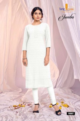 tunic house zumba viscous rayon fully lucknowi chikankari work Kurti catalogue wholesale rate in Surat  kurtis catalogs