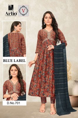 veda by kapil trend new design launch blue lable modal printed aaliya pattern 3 pic suits wholesaler supplier in India   kurtis catalogs