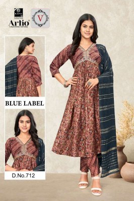 veda by kapil trend new design launch blue lable modal printed aaliya pattern 3 pic suits wholesaler supplier in India   kurtis catalogs