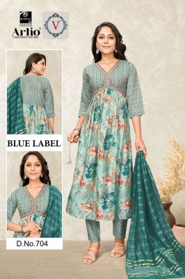 veda by kapil trend new design launch blue lable modal printed aaliya pattern 3 pic suits wholesaler supplier in India   kurtis catalogs