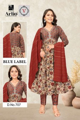 veda by kapil trend new design launch blue lable modal printed aaliya pattern 3 pic suits wholesaler supplier in India   kurtis catalogs