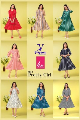 viyaa designer by pretty girl v1 Finest Quality of Pure reyon long tunic catalog at wholesale price kurtis catalogs