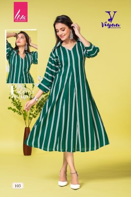 viyaa designer by pretty girl v1 Finest Quality of Pure reyon long tunic catalog at wholesale price kurtis catalogs