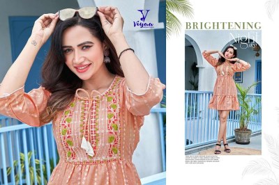 viyaa designer new launch popstar vol 3 fancy tunic style short top collection  kurtis catalogs