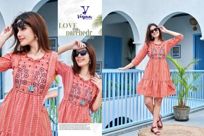 viyaa designer new launch popstar vol 3 fancy tunic style short top collection  kurtis catalogs