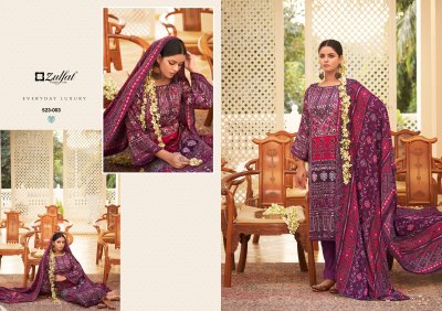 wahida by zulfat Pure Woollen Pashmina Digital Prints with handwork dress material at amaviexpo pakistani suit catalogs