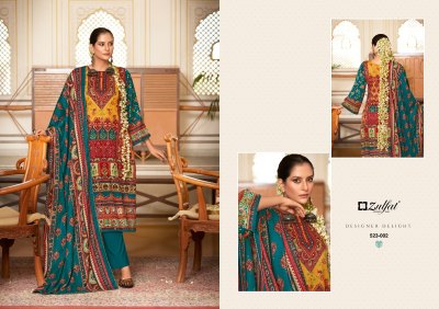 wahida by zulfat Pure Woollen Pashmina Digital Prints with handwork dress material at amaviexpo pakistani suit catalogs