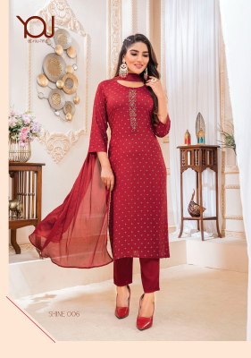 wanna by shine Launch New Super Fancy Rayon Butti Kurti With  Pants and chinnon Fancy Dupatta Catalogue kurtis catalogs