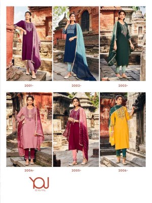 wanna new launch Khwaab Vol 2  Fancy Rayon Dobby Thread Work Kurti With Sleeves work  Pant  Dupatta Catalogue kurtis catalogs