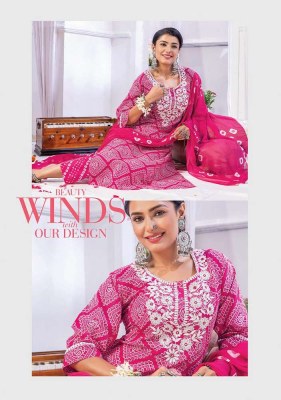 wanna new launch Nidhi  Cotton Cambric  Thread Work Kurti With Cotton Pant & Chiffon Dupatta Catalogue  kurtis catalogs