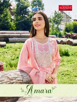 wanna presents amara pure rayon printed top pants with dupatta set catalogue wholesale  kurtis catalogs