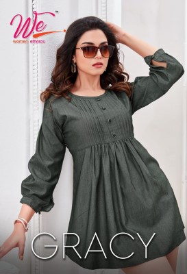 women ethnics by gracy denim fabric fancy western tunic style top catalogue at wholesale rate We women ethnics 