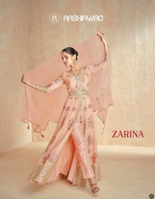 zarina by Aashirwad creation premium silk embroidered free size designer suit collection  Aashirwad Creation 