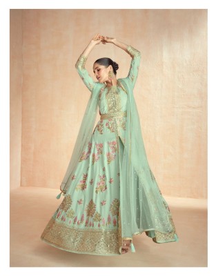 zarina by Aashirwad creation premium silk embroidered free size designer suit collection  readymade suit catalogs