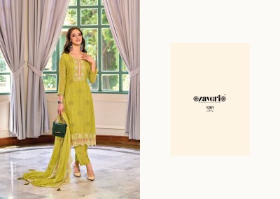 zaveri women beauty by glory soft organza kurti pant and dupatta at wholesale rate kurtis catalogs