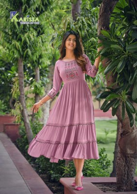 zoya by karissa Premium  rayon gown stylish  hand work  wholesale kurti kurtis catalogs